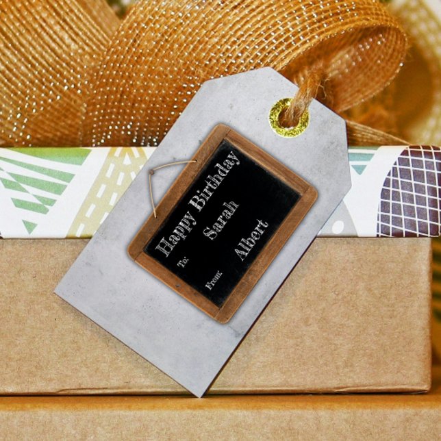 Vintag Black Chalk Board Einzigartige Schule Gebur Geschenkanhänger (Von Creator hochgeladen)