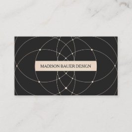 Vintag Black Gold Stildesigner Visitenkarte