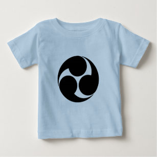 Vintag Black Kobayakawa Japan Mon Orientalische Ku Baby T-shirt