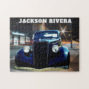 Vintag Black Sedan Jigsaw Puzzle