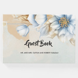 Vintag Blau Gästebuch