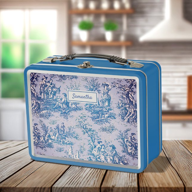 Vintag-blaue aquamarine Joule Metall Brotdose (Von Creator hochgeladen)