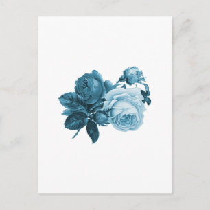 Vintag-blaue Rose Postkarte