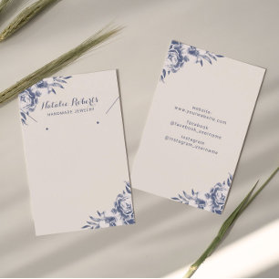 Vintag Blauer Blütenschmuck Ohrring Display