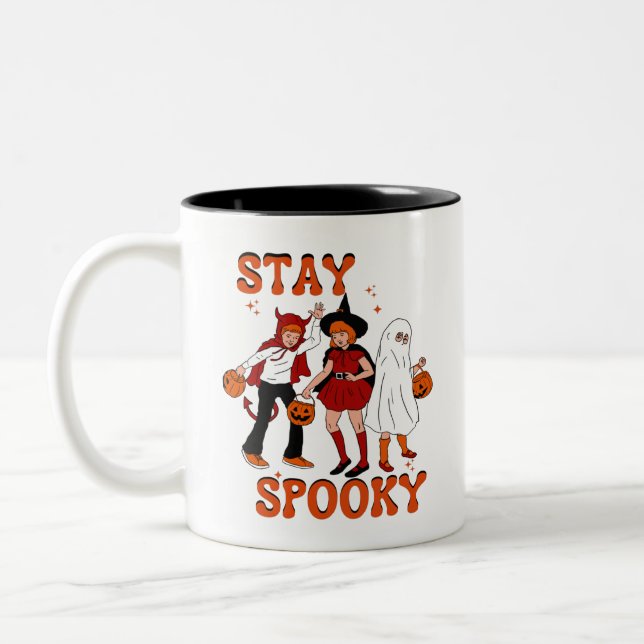VINTAG BLEIBE SPOOKY ZWEIFARBIGE TASSE (Links)