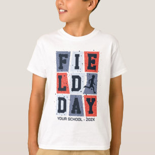 Vintag Blocks Schultag Personalisiert T-Shirt