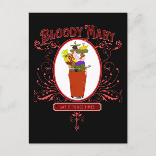 Vintag Bloody Mary, dreimal Postkarte