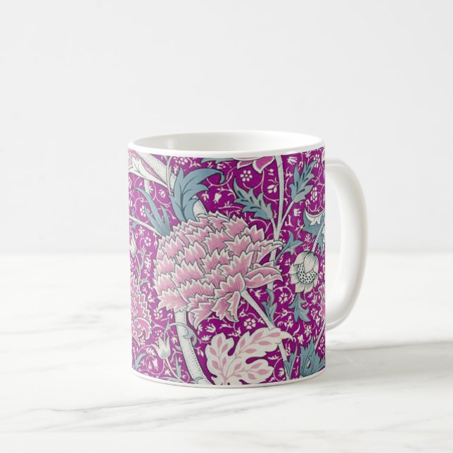 Vintag Bloom Lila Blume - Zeitlose Blumenkunst Kaffeetasse (VorderseiteRechts)
