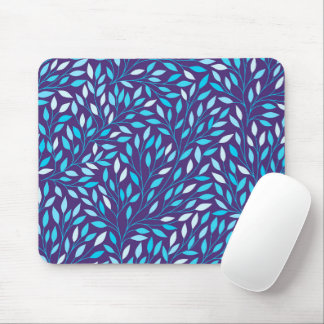 Vintag Blue-Blätter Mousepad