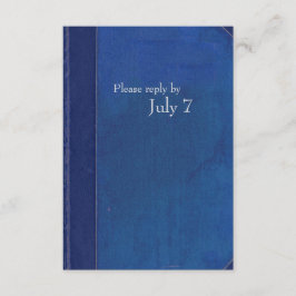 Vintag Blue Book Abend Empfang Einladung