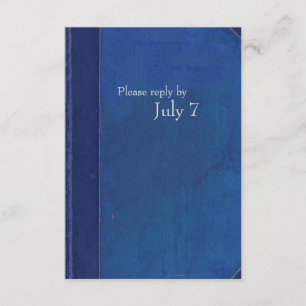 Vintag Blue Book Abend Empfang Einladung