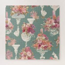 Vintag Blue Bouquet Puzzle