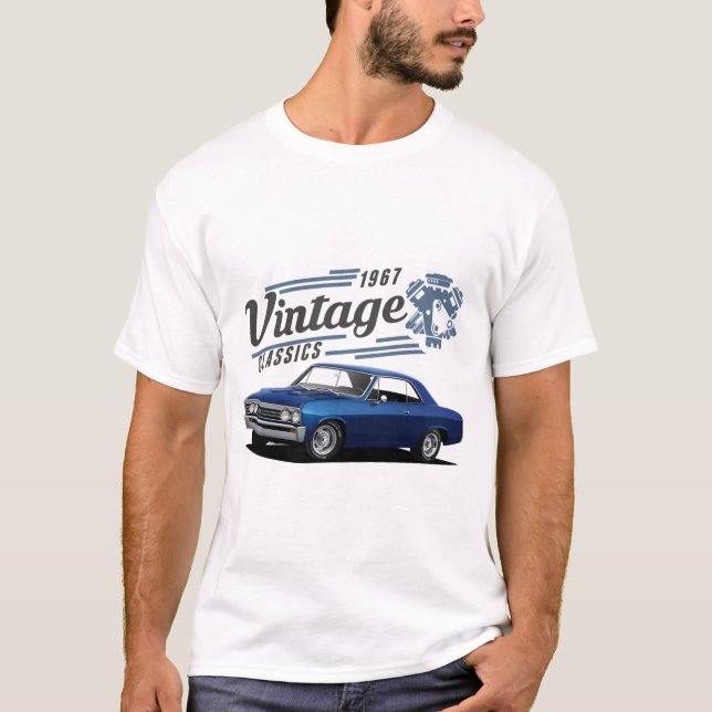 Vintag Blue Chevelle T-Shirt (Vorderseite)