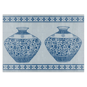 Vintag Blue Chinoiserie Ginger Jars Vases Schneidebrett