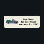 Vintag Blue Christmas Tree Truck Address Labels<br><div class="desc">Diese Vintagen Blue Christmas Tree Truck Rücksendeadressen-Aufkleber sind mit meinem original Aquarellbild eines Vintagen,  blauen LKW ausgestattet,  der Zuhause den Weihnachtsbaum bringt. Ideal für Ihre Urlaubssendungen!</div>
