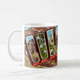 Vintag Blue Colorado Gruß Postkarte Tasse