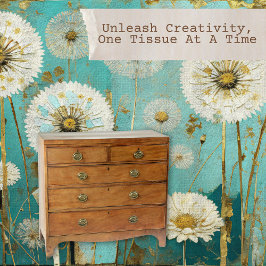 Vintag Blue Floral Decoupage Seidenpapier