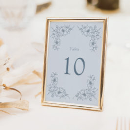 Vintag Blue Floral Tischnummer