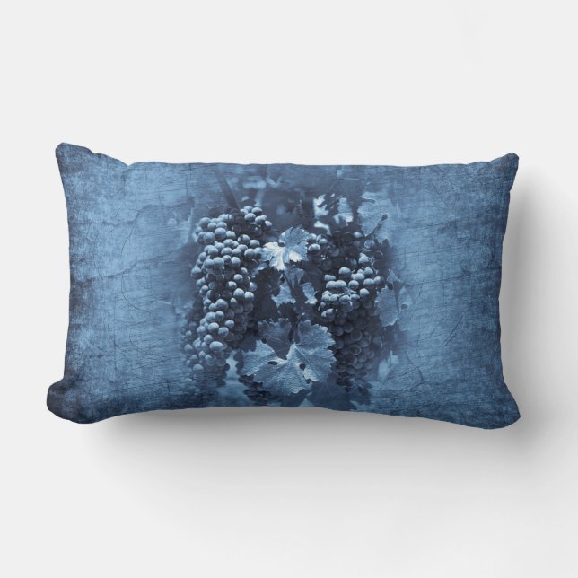 Vintag Blue Grapes Plaster Lendenkissen (Vorderseite)