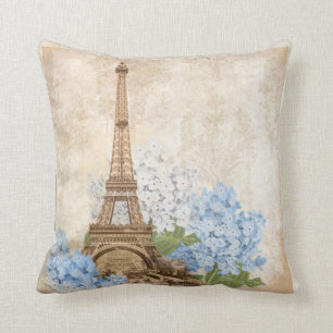 Vintag Blue Hydrangea Pillow Kissen
