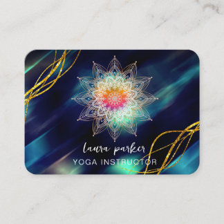 Vintag Blue Mandala Gold Medical Visitenkarte