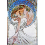 Vintag Blue Moon Goddess Fotoskulptur Magnet<br><div class="desc">Alphonse Mucha Art Nouveau Moon Goddess</div>