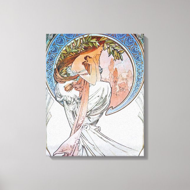 Vintag Blue Moon Goddess Leinwanddruck (Vorderseite)