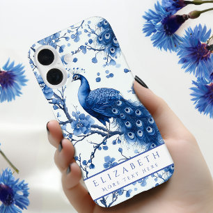 Vintag Blue Peacock Dutch Delft iPhone 16 Hülle