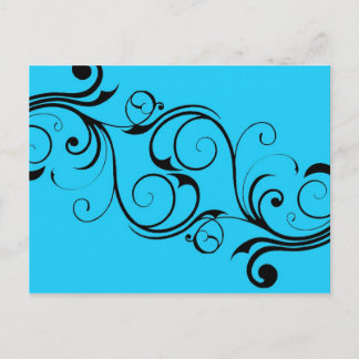 Vintag Blue Postcard Postkarte