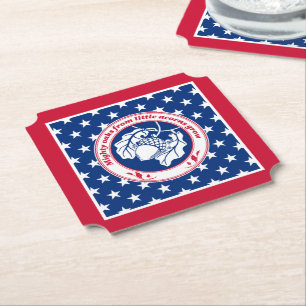 Vintag Blue Red Proverb Eiche Acorn Kunst, Dichtun Untersetzer