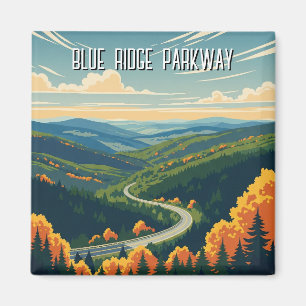 Vintag Blue Ridge Parkway Souvenir Magnet