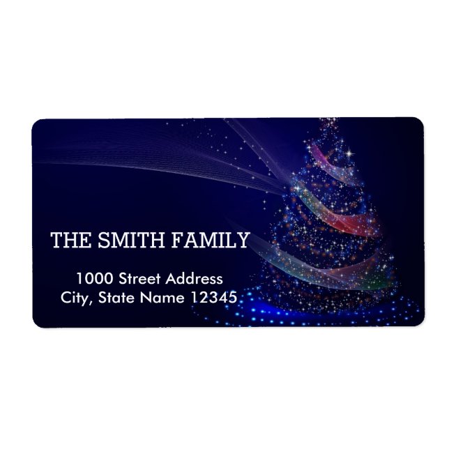 Vintag Blue Snow Glitzer Weihnachtsfeiertag (Vorne)