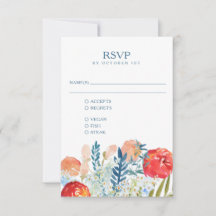 Vintag Blue Watercolor Floral Boho Hochzeit