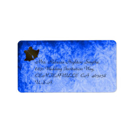 Vintag Blue Wedding Address Labels Adressaufkleber