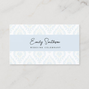 Vintag Blue Wedding Celebrant Business Card Visitenkarte
