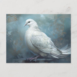 Vintag Blue Wedding Dove Postkarte