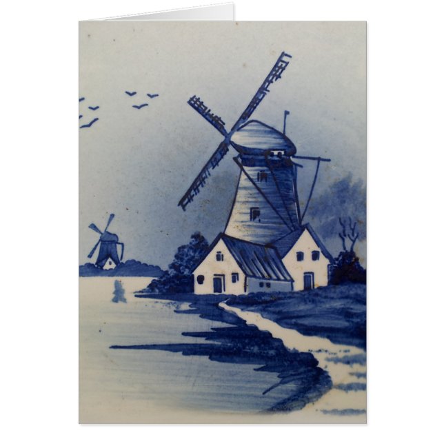 Vintag Blue White Delft Windmill (Vorne)