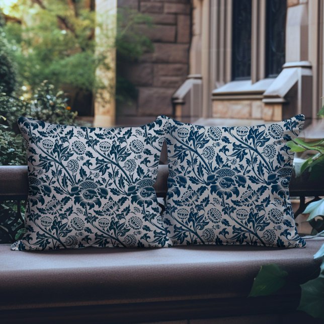 Vintag Blue William Morris Pillow Kissen (Von Creator hochgeladen)