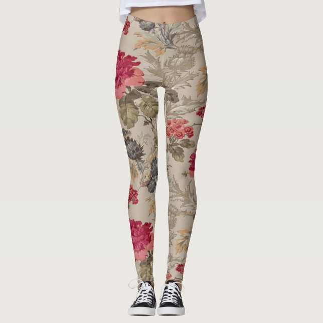 Vintag blumenreich leggings (Vorderseite)