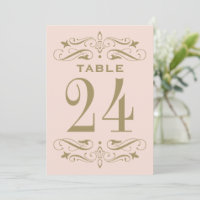 Vintag Blush Antique Geblüht Tischnummer