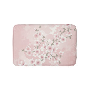 Vintag Blush PInk Cherry Blossom Badematte