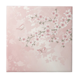 Vintag Blush PInk Cherry Blossom Fliese