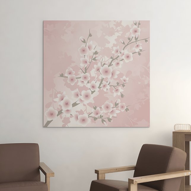 Vintag Blush Pink Cherry Blossom Leinwanddruck (Von Creator hochgeladen)