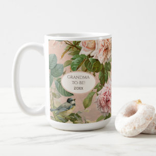 Vintag Blütenblüte Rose Gelbes Grandma Kaffeetasse