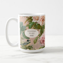 Vintag Blütenblüte Rose Gelbes Grandma Kaffeetasse