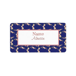 Vintag Blütenkranz Adressaufkleber