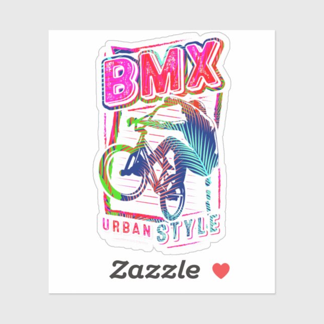 Vintag Bmx Bike - Bmx Urban Style - Bmx Sticker (Blatt)