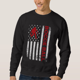Vintag Bocce Ball USA Flaggen Bocce Ball Player Bo Sweatshirt