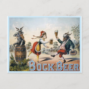 Vintag Bock Beer Postkarte