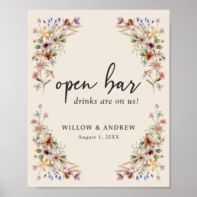 Vintag Boho Bar Poster (Vorne)